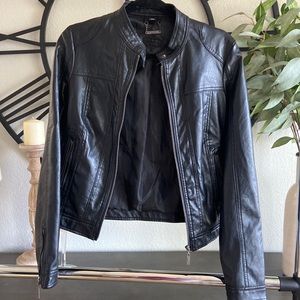 Black leather jacket
